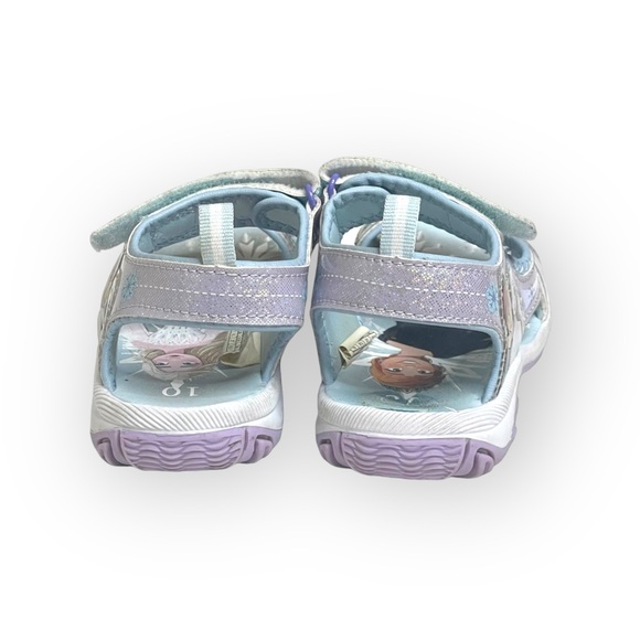 Disney 𖠌 Frozen Elsa Ana Princess Toddler Sandals 𖠌 Lilac Light Blue 𖠌 10 𖠌 - Picture 4 of 16